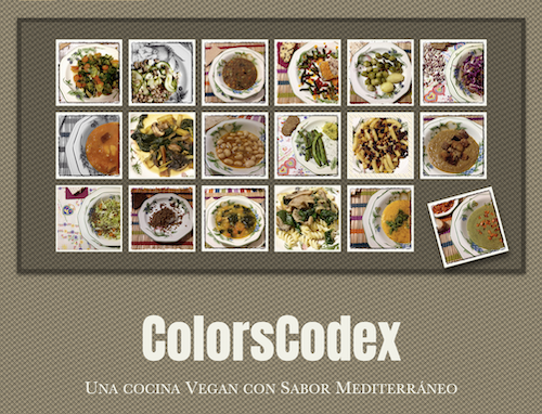 Galería de fotos con diferentes recetas para mostrar el color y la gran variedad de platos dentro la cocina mediterránea basados, exclusivamente, en ingredientes vegetales.
